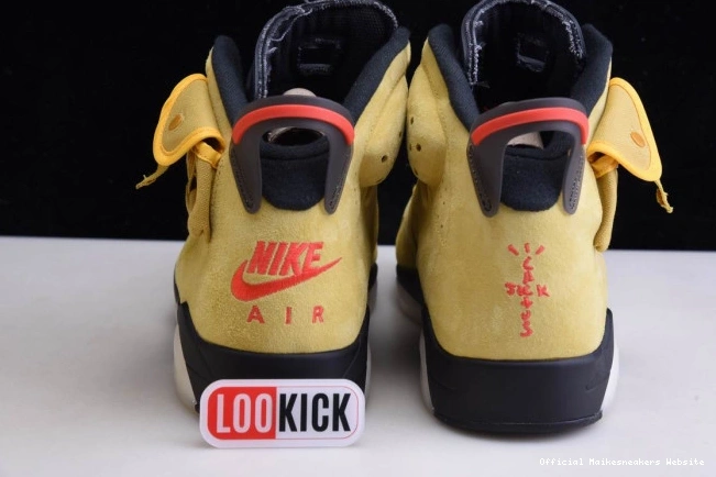 Official Maikesneakers CN1084-300 TRAVIS 6 JORDAN X YELLOW AIR SCOTT 0705